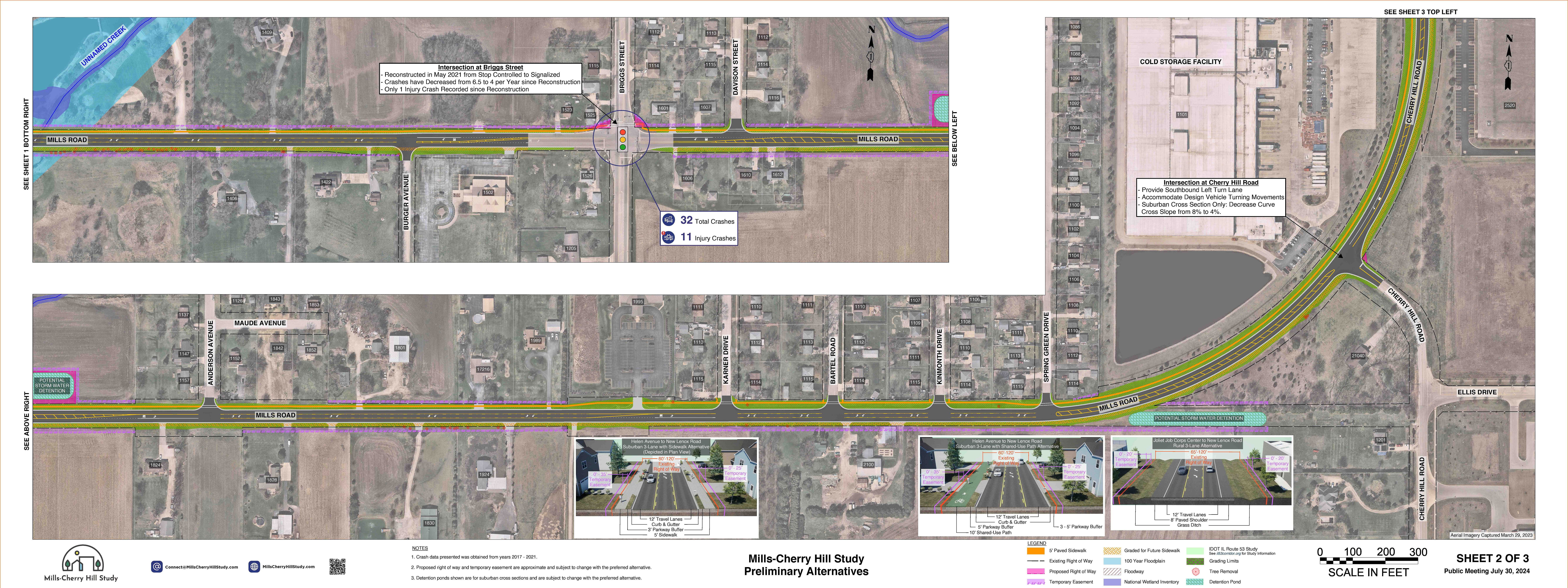 Roll Plot for Hermans Lane to Cherry Hill Road